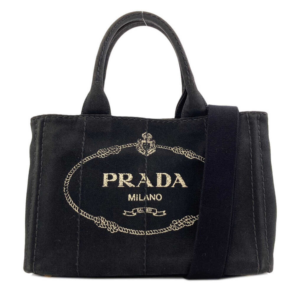 Prada Canapa Mini 2-Way Handbag, Canvas, Women's PRADA